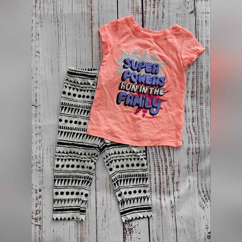 Cat & Jack Pink and Black Pajama Set for Cozy Nights